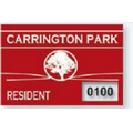 V-T Clear Polyester Square Cut Parking Sticker (3"x2")